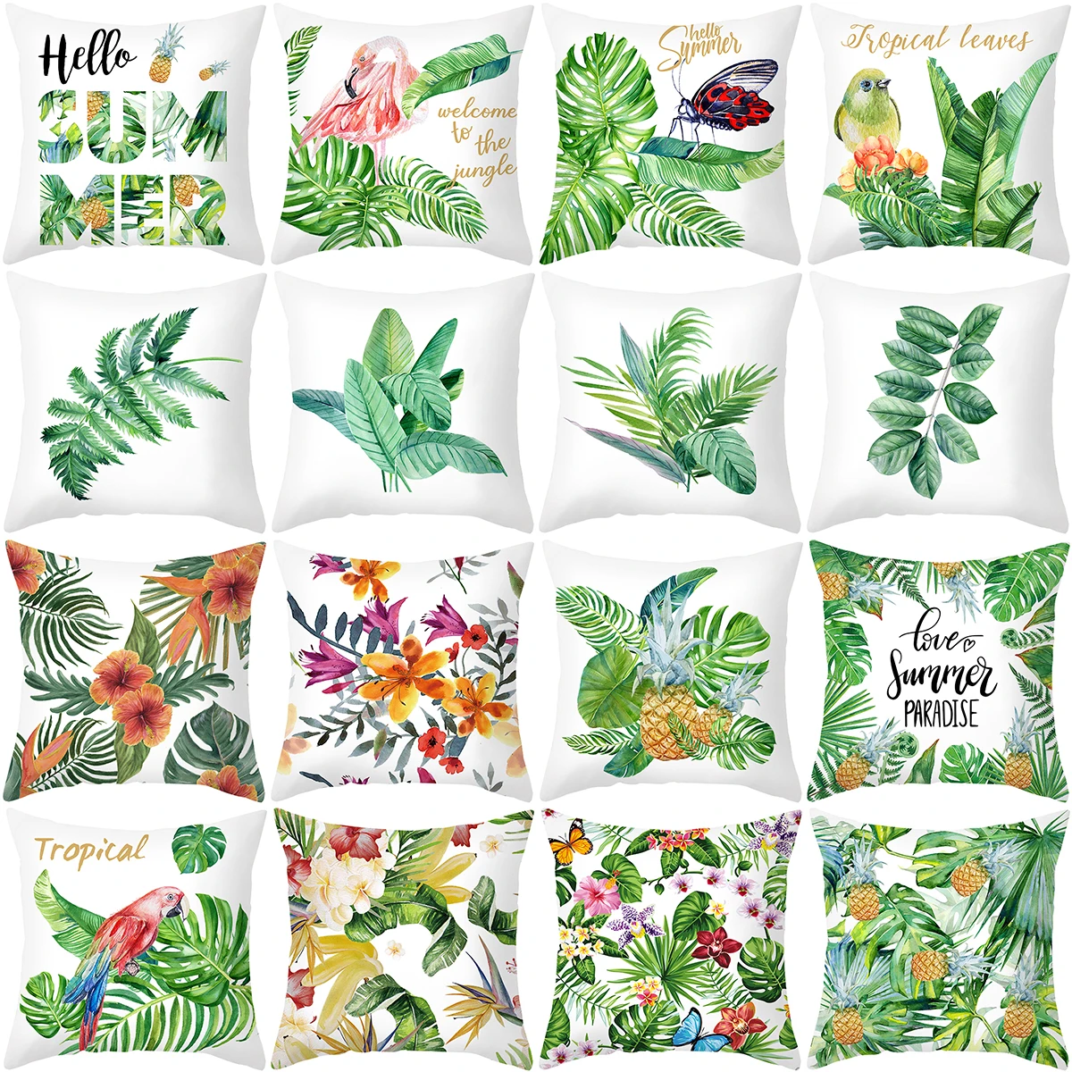 LuanQI Cushion Covers Green Watercolor Plants Pillow case 45x45 cm Pillows For Sofa Living Room Decor Polyester Pillows Cover
LuanQI Cushion Covers Green Watercolor Plants Pillow case 45x45 cm Pillows For Sofa Living Room Decor Polyester Pillows Cover