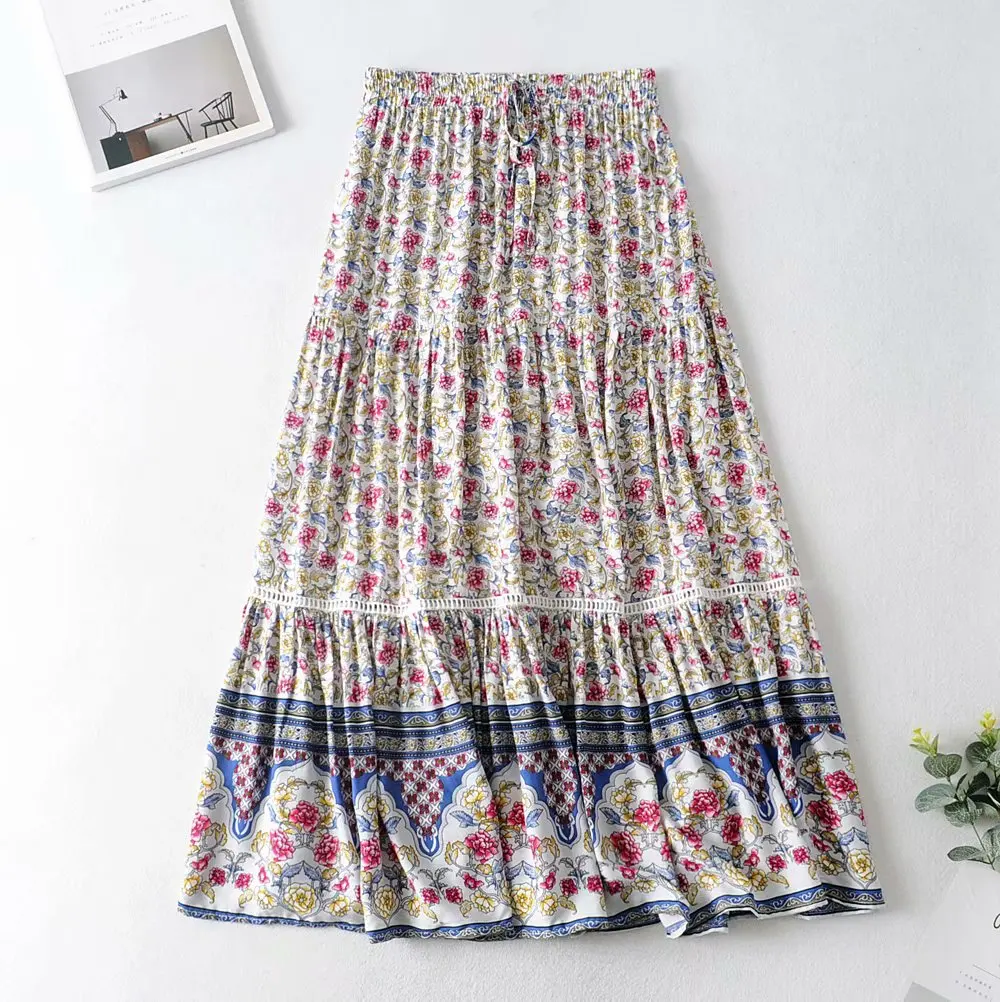 Women Maxi Skirt Bohemian Style Gypsy Casual Beach Skirts 2020 Summer Boho Hippie Long Women Skirt falda mujer moda Jupe
Women Maxi Skirt Bohemian Style Gypsy Casual Beach Skirts 2020 Summer Boho Hippie Long Women Skirt falda mujer moda Jupe