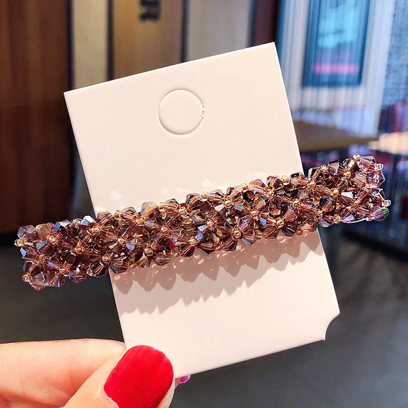 New Elegant Shining Crystal Barrettes For Women Hair Ornament Headband Sweet Hair Clips Hairpins Fashion Hair Accessories
New Elegant Shining Crystal Barrettes For Women Hair Ornament Headband Sweet Hair Clips Hairpins Fashion Hair Accessories