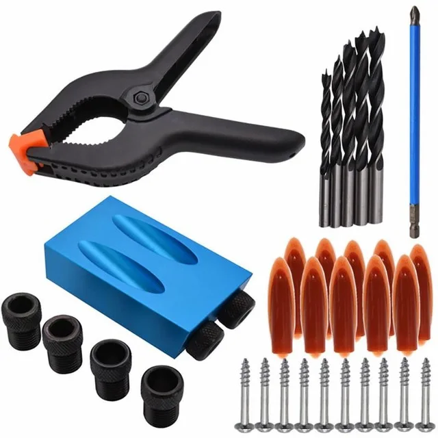 34Pcs/Set Woodworking Angle Oblique Positioner 15 Degrees M6-M8-M10 Guide Drill Bit Locator Drilling Hole Wood Tools
34Pcs/Set Woodworking Angle Oblique Positioner 15 Degrees M6-M8-M10 Guide Drill Bit Locator Drilling Hole Wood Tools