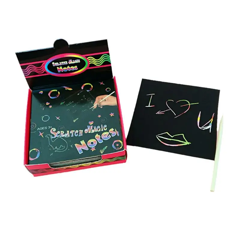 100PCS Rainbow Scratch Art Mini Notes With Wooden Stylus Scraping Drawing Toys Arts And Crafts For Girls Stocking Stuffers Art
100PCS Rainbow Scratch Art Mini Notes With Wooden Stylus Scraping Drawing Toys Arts And Crafts For Girls Stocking Stuffers Art