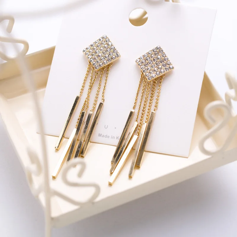 S2006 Fashion Jewelry S925 Silver Post Earrings Geometric Square Tassels Dangle Stud Earrings
S2006 Fashion Jewelry S925 Silver Post Earrings Geometric Square Tassels Dangle Stud Earrings