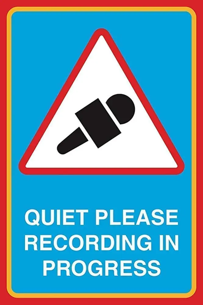 Metal Tin Sign Quiet Please Recording in Progress Pub Outdoor Bar Retro Poster Home Kitchen Restaurant
Metal Tin Sign Quiet Please Recording in Progress Pub Outdoor Bar Retro Poster Home Kitchen Restaurant