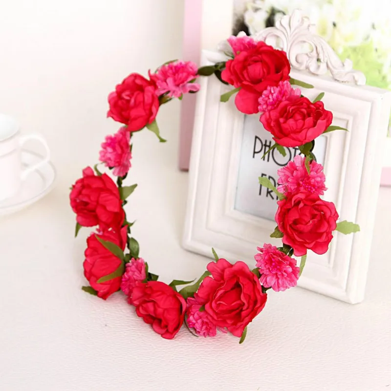 Handmade Rose Flower Bridal Crown Floral Wreath Women Bridesmaid Diadem Girls Party Garland Headpiece Holiday Hair accessories
Handmade Rose Flower Bridal Crown Floral Wreath Women Bridesmaid Diadem Girls Party Garland Headpiece Holiday Hair accessories