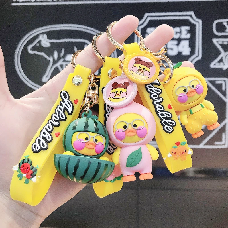 Cute Fruit Duck Keychain Simple Fashion Cartoon Animal Key Holder Women Couple Bag Car Pendant Key Ring Accessories Gift
Cute Fruit Duck Keychain Simple Fashion Cartoon Animal Key Holder Women Couple Bag Car Pendant Key Ring Accessories Gift