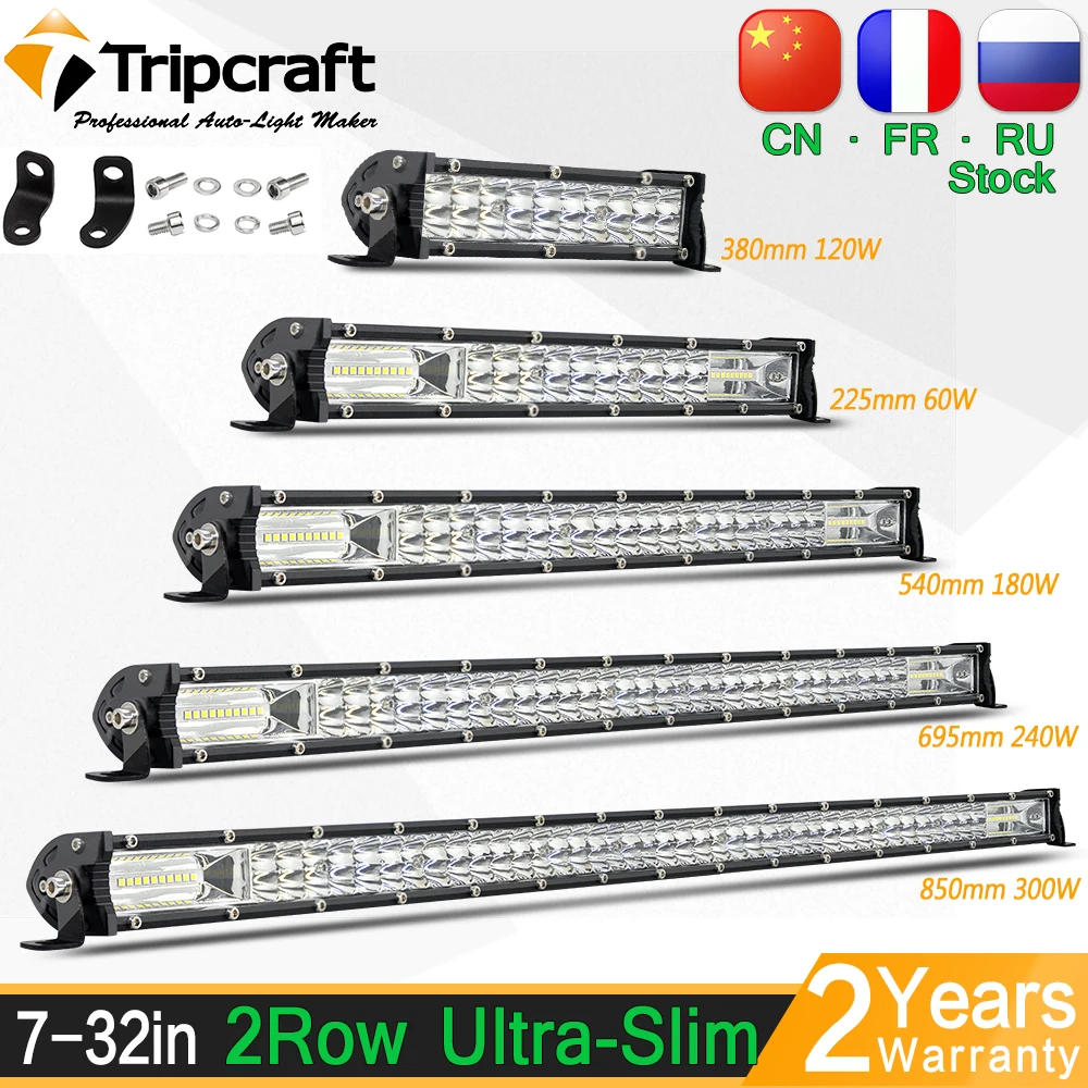 TRIPCRAFT 7-32inch Ultra Slim offroad light bar 2row combo beam led work light bar for Tractor 4X4 UAZ Offroad 4WD ATV Truck Car
TRIPCRAFT 7-32inch Ultra Slim offroad light bar 2row combo beam led work light bar for Tractor 4X4 UAZ Offroad 4WD ATV Truck Car