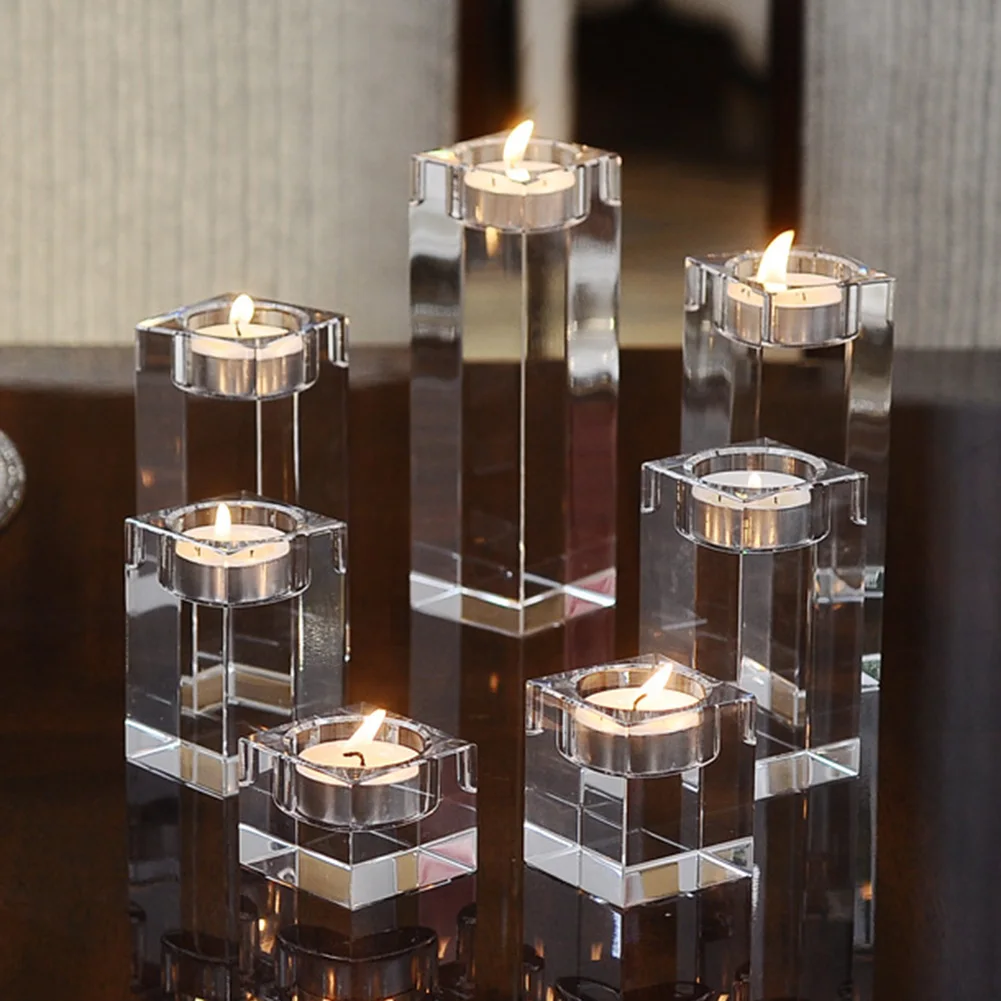 Crystal Glass Candle Holder Set Crystal Candlelight Dinner Romantic Holder Creative Ornament For Home Wedding Dining Table Bar
Crystal Glass Candle Holder Set Crystal Candlelight Dinner Romantic Holder Creative Ornament For Home Wedding Dining Table Bar