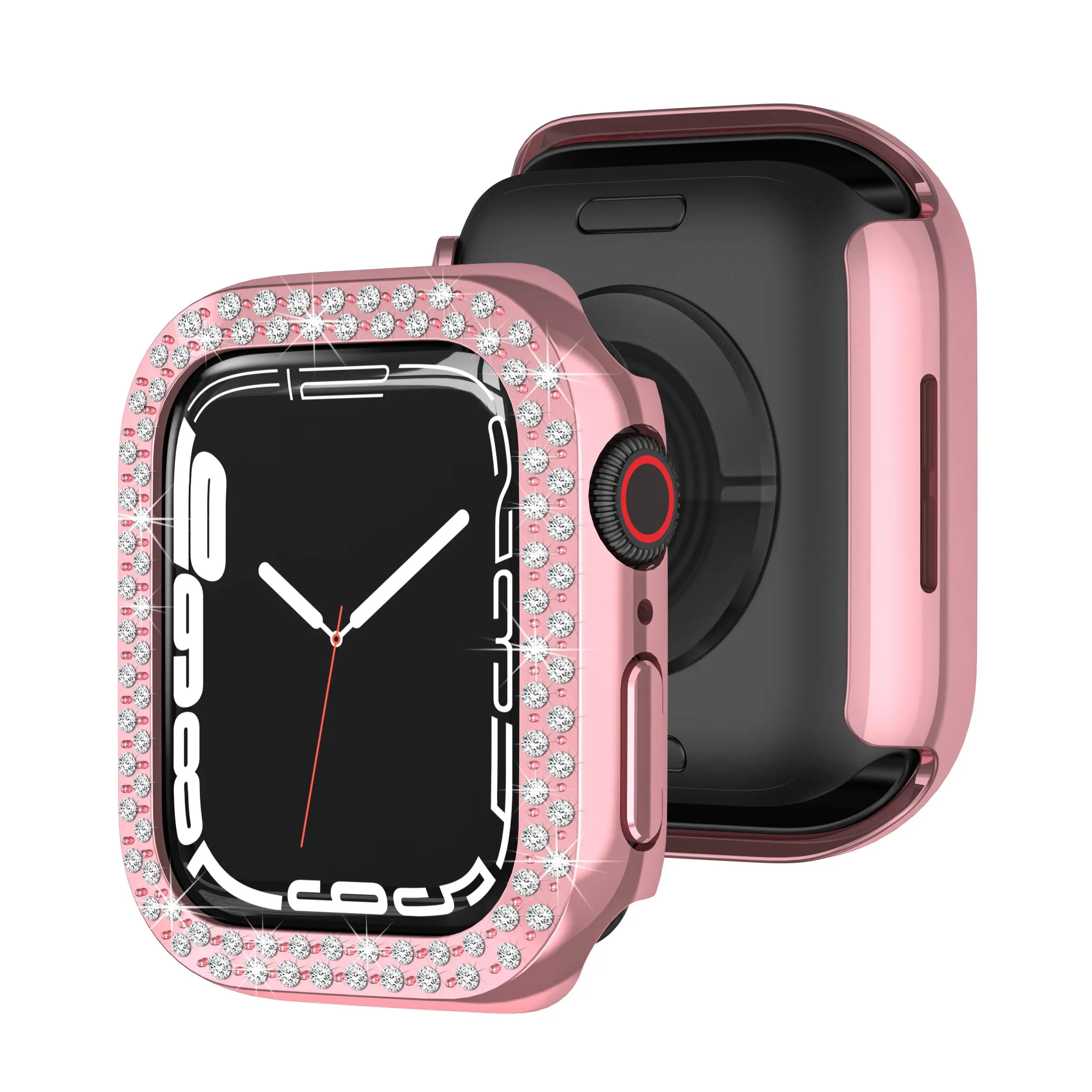 Double Diamond Case Cover Watch For Series 7 41mm 45mm Bling Bumper Protector Cover Replacement Watch Shell Frame 
Double Diamond Case Cover Watch For Series 7 41mm 45mm Bling Bumper Protector Cover Replacement Watch Shell Frame