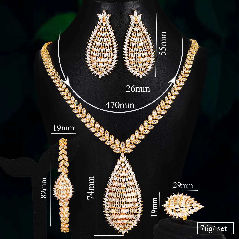 GODKI 4PCS Trendy Luxury Waterdrop Lariat Necklace Jewelry Set For Women Wedding African Cubic Zircon CZ Dubai Bridal Jewelry
GODKI 4PCS Trendy Luxury Waterdrop Lariat Necklace Jewelry Set For Women Wedding African Cubic Zircon CZ Dubai Bridal Jewelry