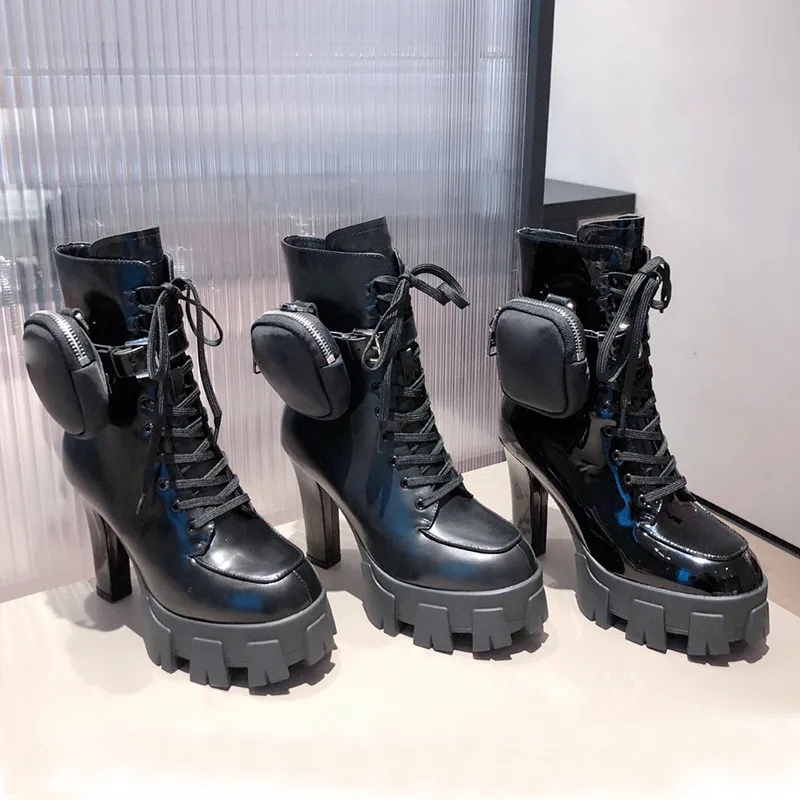 Thick Sole Chunky High Heels Pocket Boots Women Platform Real Leather Lace Up Ankle Botas Motorcycle Short Boots Runway Shoes
Thick Sole Chunky High Heels Pocket Boots Women Platform Real Leather Lace Up Ankle Botas Motorcycle Short Boots Runway Shoes