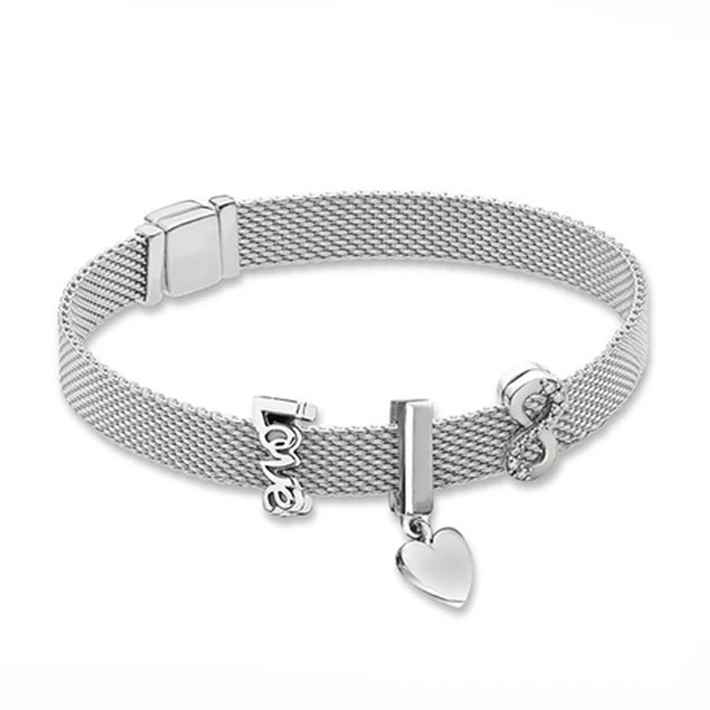NEW 100% 925 Sterling Silver Reflexions Bracelet Set Fashion Love Elegant Fit European Girl DIY Original Charm Bead Jewelry Gift
NEW 100% 925 Sterling Silver Reflexions Bracelet Set Fashion Love Elegant Fit European Girl DIY Original Charm Bead Jewelry Gift