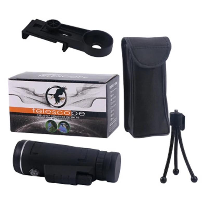 40x60 Monocular Telescope for Smartphone HD Zoom Scope Hunting Optical Super Long Range Telephoto Lens Camping Photography
40x60 Monocular Telescope for Smartphone HD Zoom Scope Hunting Optical Super Long Range Telephoto Lens Camping Photography