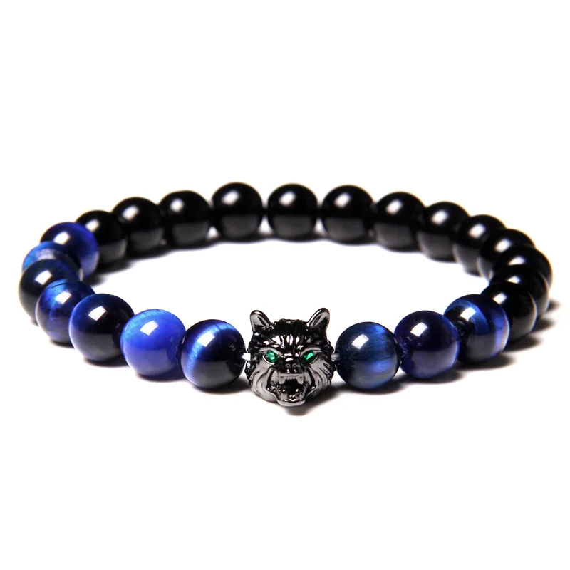 Natural Stone Beads Yellow Tiger Eye Stone Gun Black Wolf Head Bracelet Charm Strand Bracelet DIY Bracelet for Women Men Jewelry
Natural Stone Beads Yellow Tiger Eye Stone Gun Black Wolf Head Bracelet Charm Strand Bracelet DIY Bracelet for Women Men Jewelry