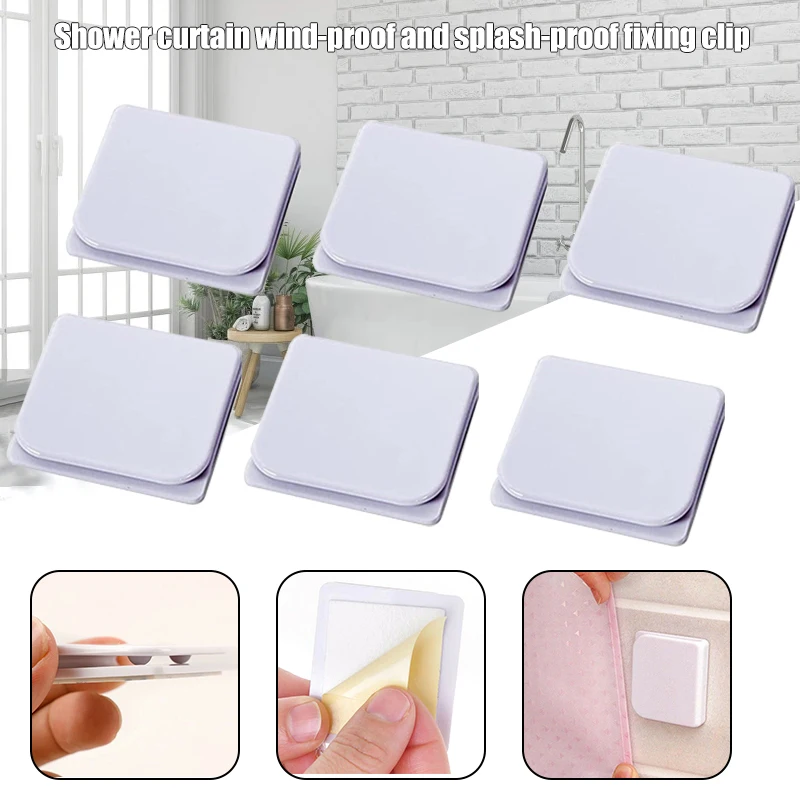 6 PCS Shower Curtain Clips Windproof Splashproof Self Adhesive Shower Curtain Weight Clip Used to fix Shower Curtains DC156
6 PCS Shower Curtain Clips Windproof Splashproof Self Adhesive Shower Curtain Weight Clip Used to fix Shower Curtains DC156