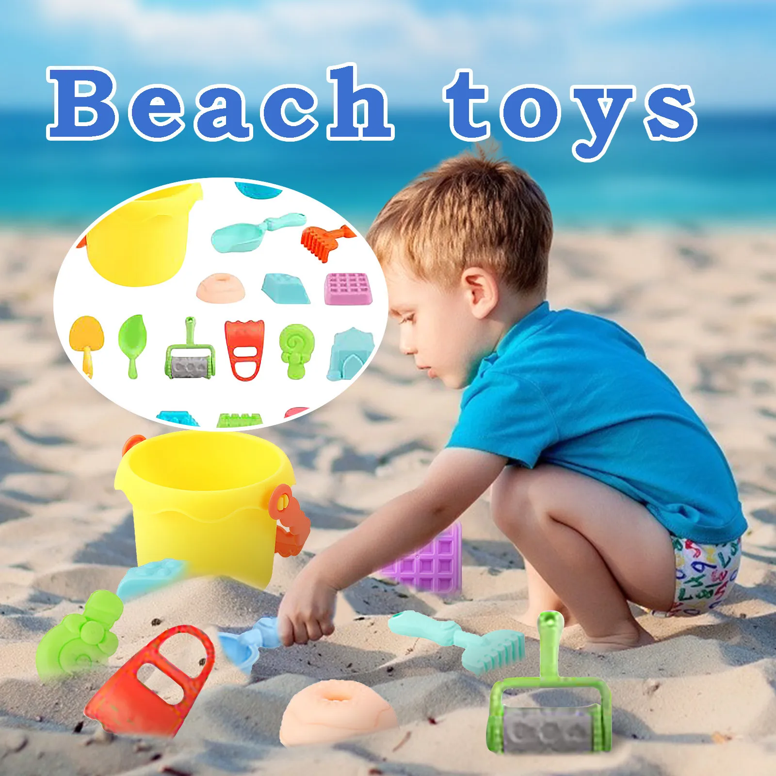 

Baby beach Toy Sand Set Sand Play Sandpit Toy Summer Outdoor Toy 19pc beach toys for sand juguetes playa jeu exterieur enfant