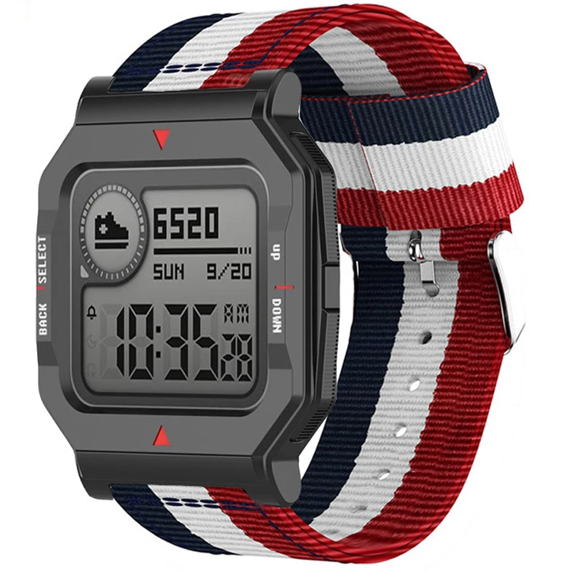 Ремешок холщовый для Xiaomi Huami Amazfit Neo/Bip S Lite U Smart Watch Band 20 мм браслет GTS 2 Mini 2E/GTR 42