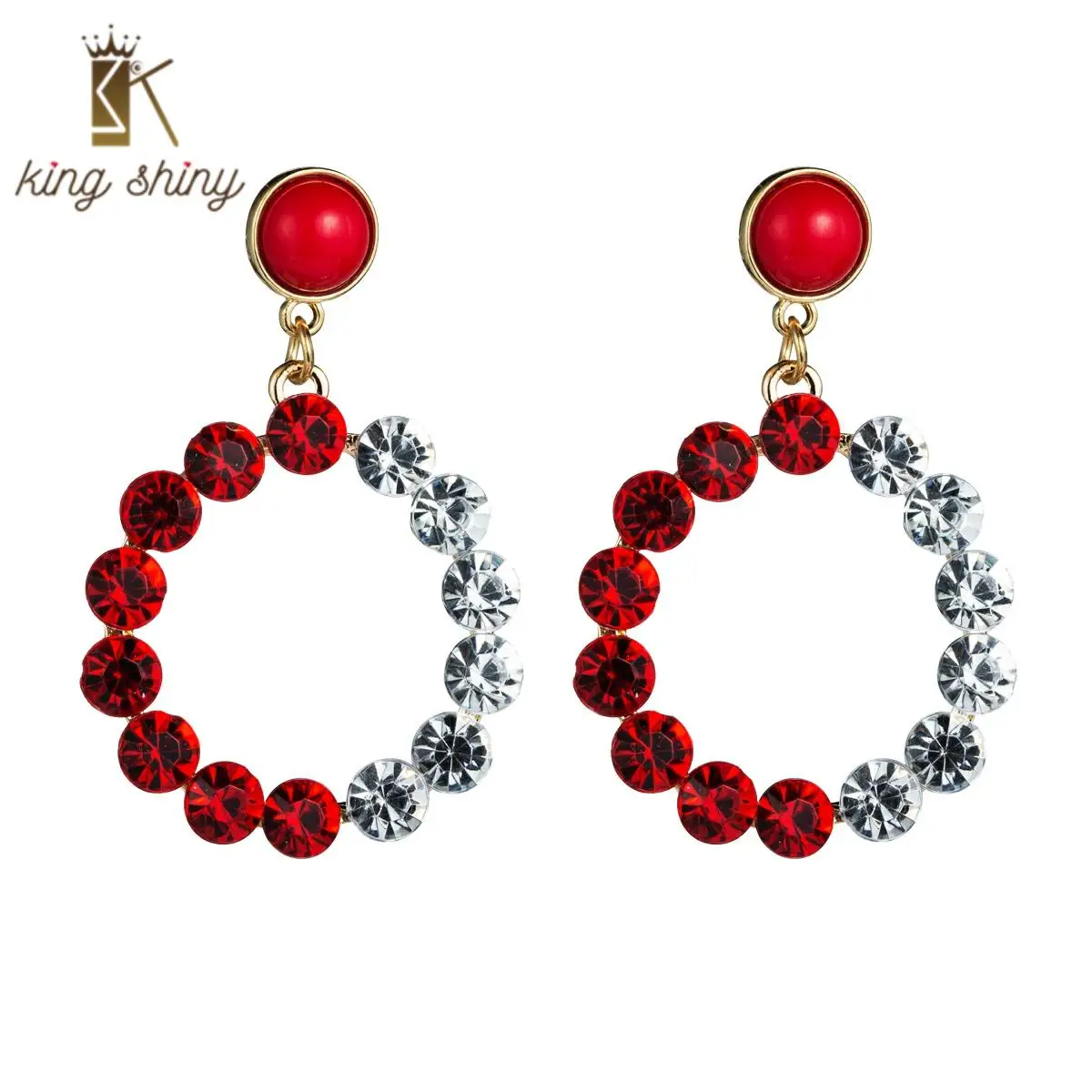 2020 New Arrivals Luxury Round Statement Drop Earrings Charm Shiny Girls Gifts Double Color Rhinestone Dangle Earring for Woman
2020 New Arrivals Luxury Round Statement Drop Earrings Charm Shiny Girls Gifts Double Color Rhinestone Dangle Earring for Woman