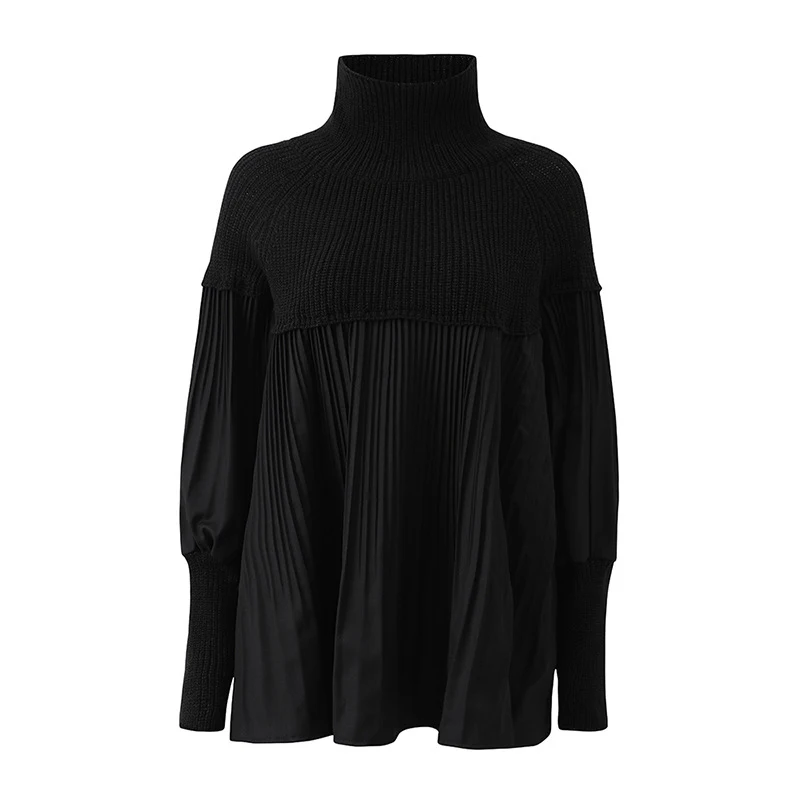 CHICEVER Ruched Sweaters For Women Turtleneck Puff Long Sleeve Loose Oversized Knitting High Street Pullovers Female 2020 Style
CHICEVER Ruched Sweaters For Women Turtleneck Puff Long Sleeve Loose Oversized Knitting High Street Pullovers Female 2020 Style
