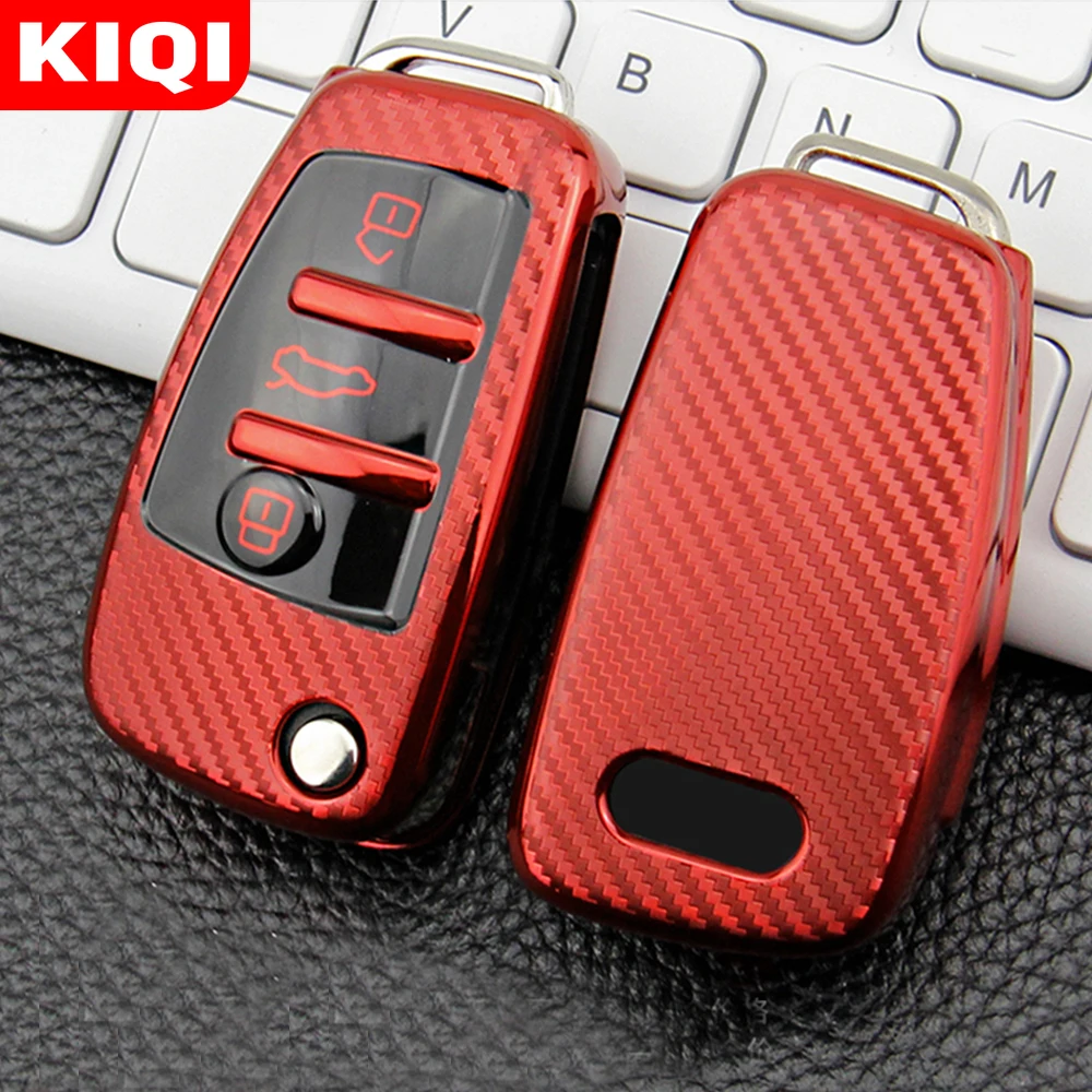 KIQI TPU Carbon Fiber Car Key Case Protection Cover for Audi C6 A7 A8 R8 A1 A3 A4 A5 Q7 Keys Holder Bag Car-Styling Accessories
KIQI TPU Carbon Fiber Car Key Case Protection Cover for Audi C6 A7 A8 R8 A1 A3 A4 A5 Q7 Keys Holder Bag Car-Styling Accessories