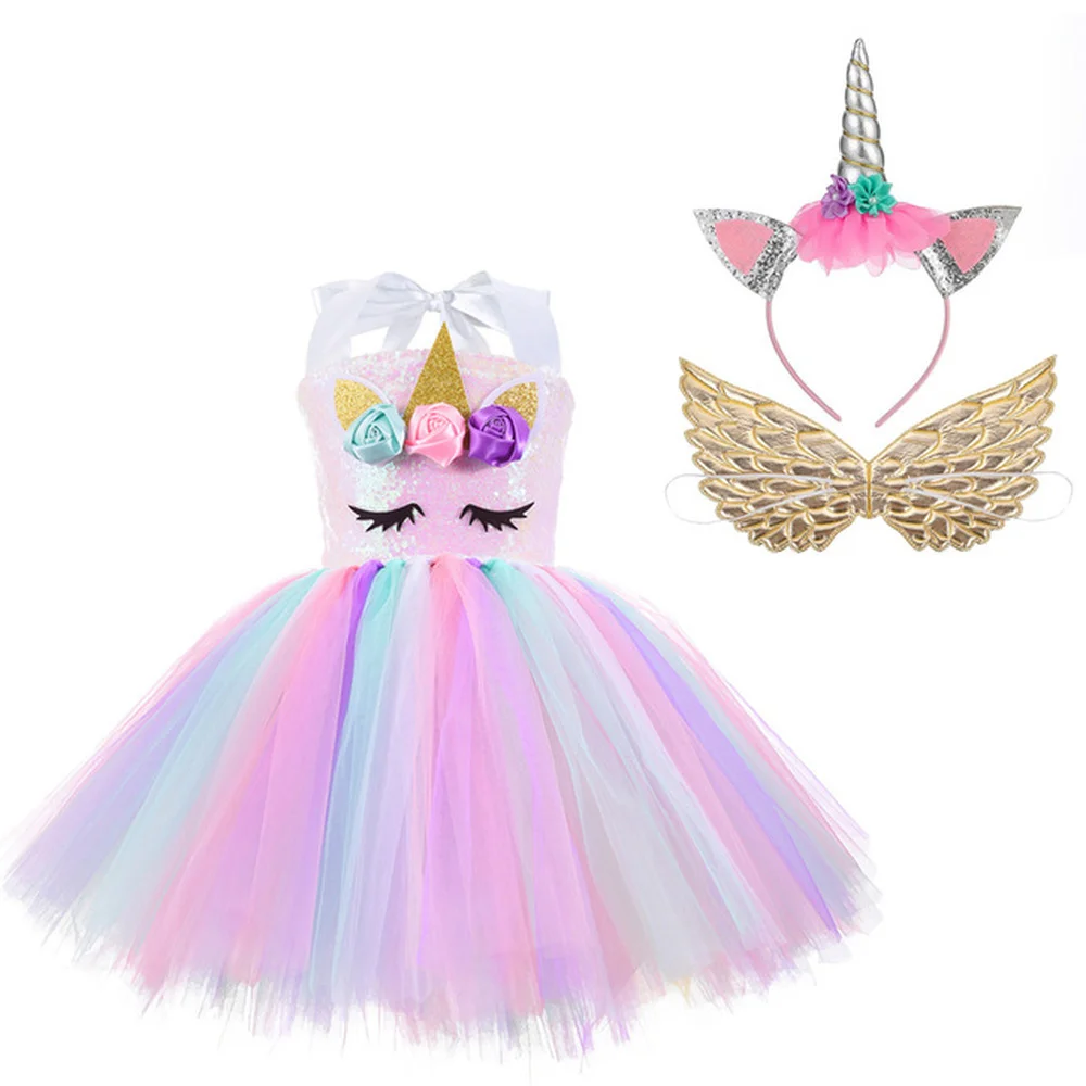 Christmas Unicorn Dress Sequins Girls Ballet Dance Ball Princess Tutu Dress Birthday Party Gift Halloween Cosplay Costume Wings
Christmas Unicorn Dress Sequins Girls Ballet Dance Ball Princess Tutu Dress Birthday Party Gift Halloween Cosplay Costume Wings