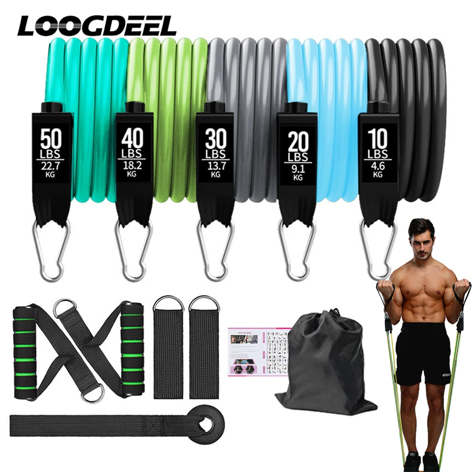 LOOGDEEL 11Pcs/Set 100LB/150LB Resistance Bands Training Exercise Body Building Gym Home Fitness Equipment Yoga Pull Rope
LOOGDEEL 11Pcs/Set 100LB/150LB Resistance Bands Training Exercise Body Building Gym Home Fitness Equipment Yoga Pull Rope