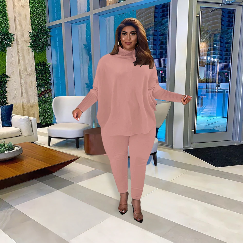 ZJFZML ZZ Women Clothing 2 Piece Sets Plus Size Turtleneck Long Sleeve Loose Rib Tops+skinny Pencil Pant Dropshipping Wholesale
ZJFZML ZZ Women Clothing 2 Piece Sets Plus Size Turtleneck Long Sleeve Loose Rib Tops+skinny Pencil Pant Dropshipping Wholesale