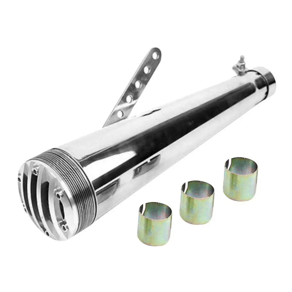 Motorcycle Exhaust Pipe 45mm Diameter Easy Install Stainless Steel with 3 Adapters for Harley
Motorcycle Exhaust Pipe 45mm Diameter Easy Install Stainless Steel with 3 Adapters for Harley