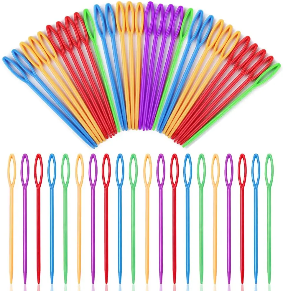 LMDZ 50 PCS Large Eye Plastic Needles(3.5Inch/9cm), Blunt Needles Learning Needles, Safety Plastic Lacing Needles for Kids
LMDZ 50 PCS Large Eye Plastic Needles(3.5Inch/9cm), Blunt Needles Learning Needles, Safety Plastic Lacing Needles for Kids