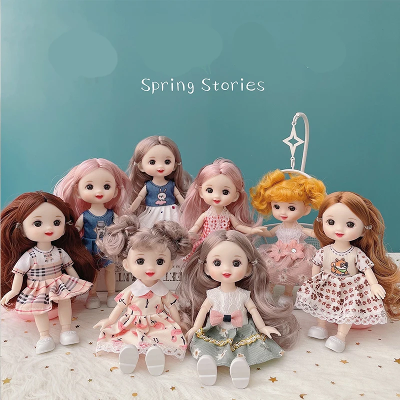 17cm Smile BJD Doll 13 Moveable Joint Dolls with 3D Eyes Round Face BJD Dolls Little Girl Dress Make Up Toy Girls Gift Dolls
17cm Smile BJD Doll 13 Moveable Joint Dolls with 3D Eyes Round Face BJD Dolls Little Girl Dress Make Up Toy Girls Gift Dolls
