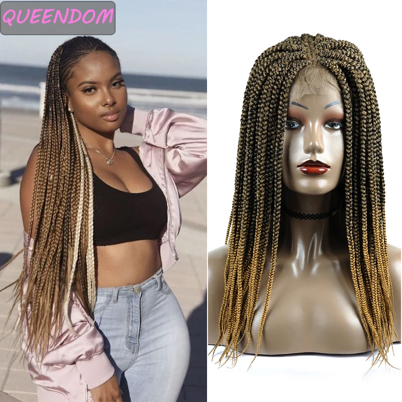 Ombre Brown Long Braided Wig Synthetic Lace Front Hair Wigs with Baby Hair Middle Part Cosplay Box Braids Wig for Afro Women
Ombre Brown Long Braided Wig Synthetic Lace Front Hair Wigs with Baby Hair Middle Part Cosplay Box Braids Wig for Afro Women