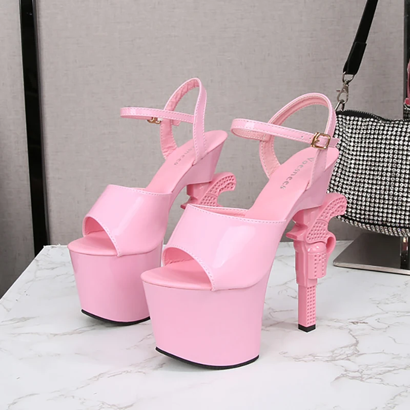 Women Heels Skin Patent Leather Revolver Stiletto Sandals Sexy Peep Toe 17CM Nightclub Party Female Red Pole Dance Shoes
Women Heels Skin Patent Leather Revolver Stiletto Sandals Sexy Peep Toe 17CM Nightclub Party Female Red Pole Dance Shoes