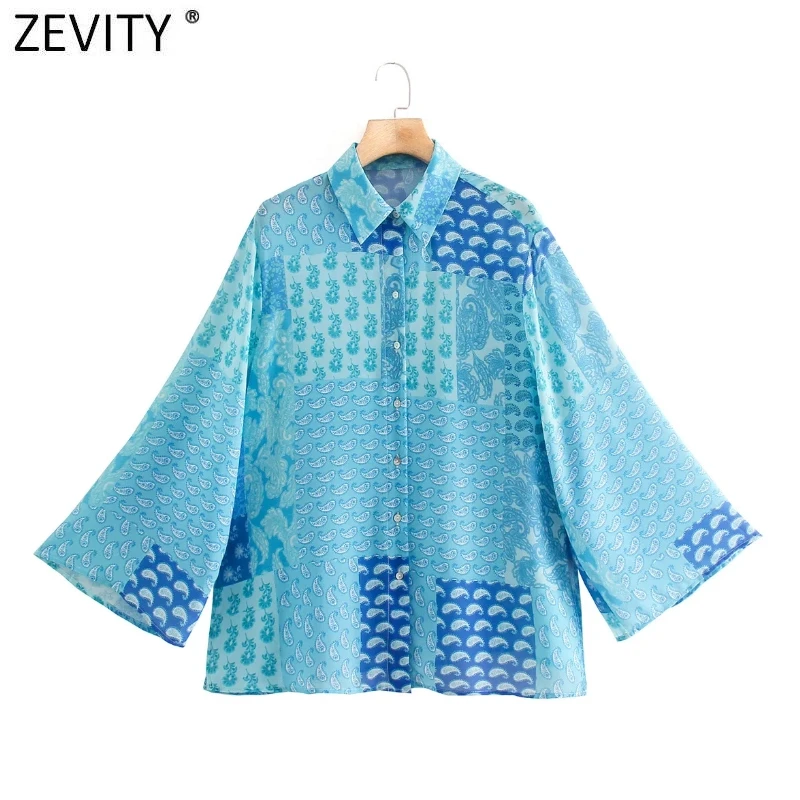 Женская шифоновая блузка Zevity, элегантная офисная блузка с цветочным принтом пейсли, LS9667
Женская шифоновая блузка Zevity, элегантная офисная блузка с цветочным принтом пейсли, LS9667