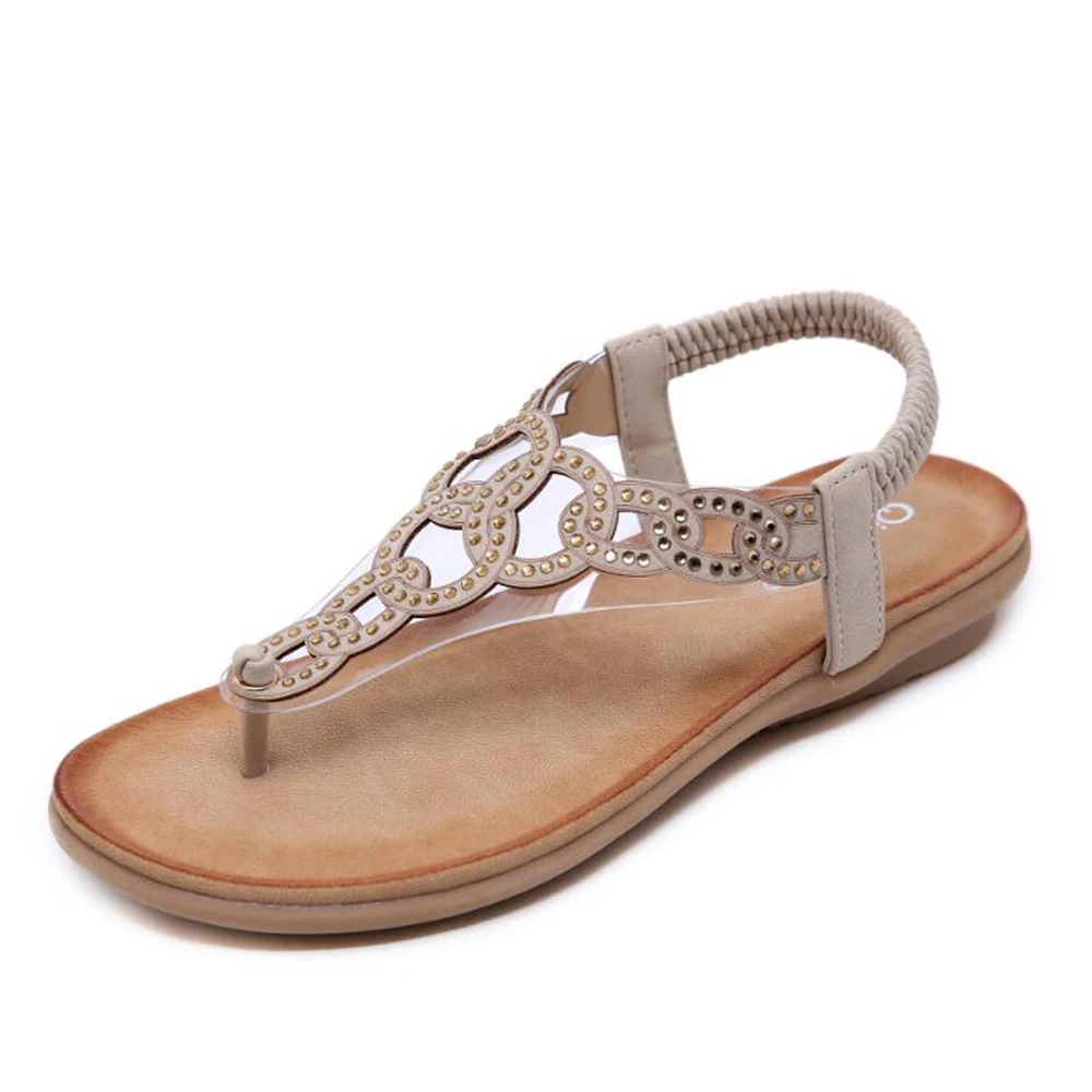 New Bohemian 2020 Summer Women Shoes Fashion Womens Sandals Flat Heel Beach Shoes Ladies Rhinestone Elastic Women's Shoes
New Bohemian 2020 Summer Women Shoes Fashion Womens Sandals Flat Heel Beach Shoes Ladies Rhinestone Elastic Women's Shoes
