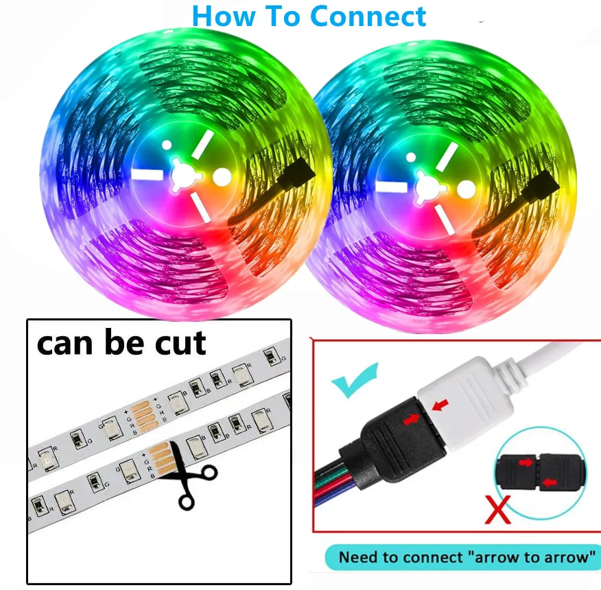 Светодиодная гибкая ленсветильник RGB 2835 USB 5 В декоративсветильник освещение