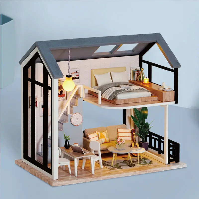 Kids DIY Assemble Loft Doll House Dollhouses Miniature Dollhouse Furniture Set Kit Toys for Children Christmas Gift
Kids DIY Assemble Loft Doll House Dollhouses Miniature Dollhouse Furniture Set Kit Toys for Children Christmas Gift