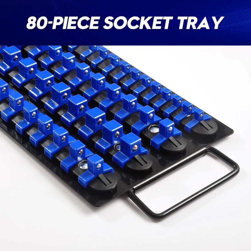 Socket Organizer 80-Piece , 1/4-Inch, 3/8-Inch, 1/2-Inch, Socket Rail Premium Quality Socket Holders
Socket Organizer 80-Piece , 1/4-Inch, 3/8-Inch, 1/2-Inch, Socket Rail Premium Quality Socket Holders