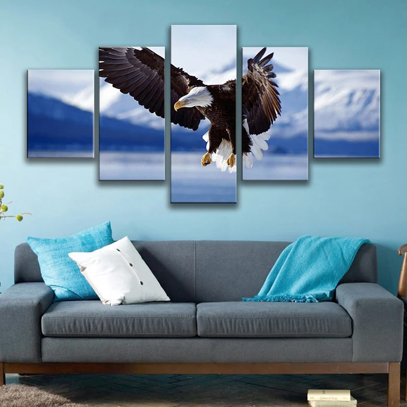 Canvas HD Prints Painting Living Room Decor Framework 5 Pieces Bald Eagle Snow Mountains Pictures Modular Animal Poster Wall Art
Canvas HD Prints Painting Living Room Decor Framework 5 Pieces Bald Eagle Snow Mountains Pictures Modular Animal Poster Wall Art