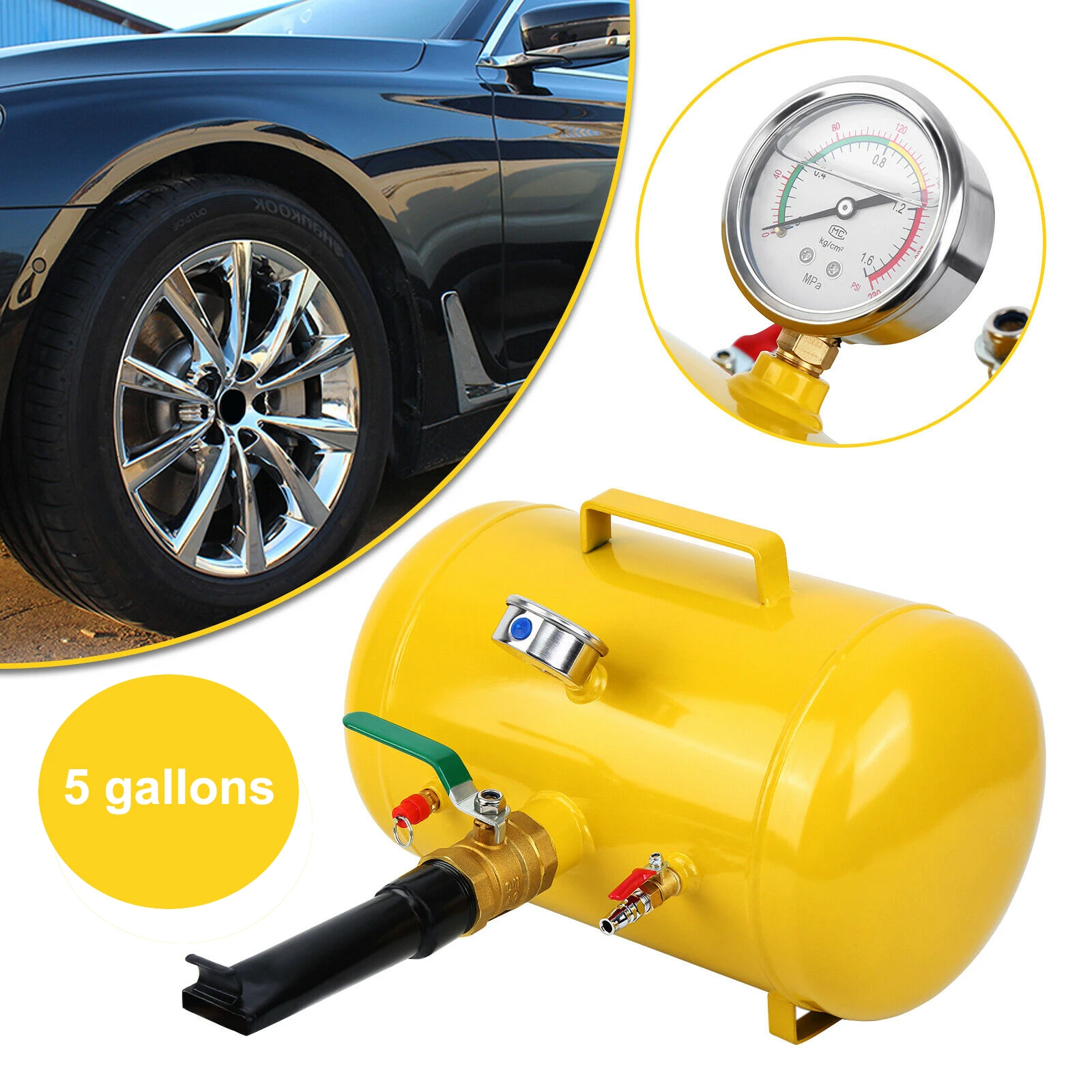 Samger 5 Gallons Portable ATV Air Tire Bead Seater Blaster Tool Seating Inflator Truck For Car Truck ATV Tire145 PSI
Samger 5 Gallons Portable ATV Air Tire Bead Seater Blaster Tool Seating Inflator Truck For Car Truck ATV Tire145 PSI