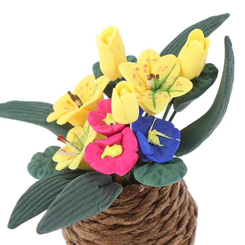 Cute Lily Flowers Ornament Mini Potted Plant Flowers Pot Decor 1:12 DollHouse Miniature
Cute Lily Flowers Ornament Mini Potted Plant Flowers Pot Decor 1:12 DollHouse Miniature