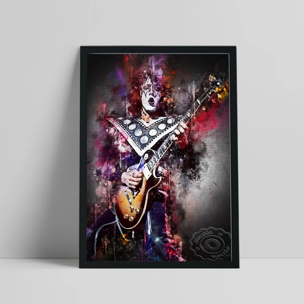 Ace Frehley Poster, Kiss Rock Band Guitarist Fans Collect Colored Drawing Art Prints, Figure Portraiture Wall Picture Wall Decor
Ace Frehley Poster, Kiss Rock Band Guitarist Fans Collect Colored Drawing Art Prints, Figure Portraiture Wall Picture Wall Decor