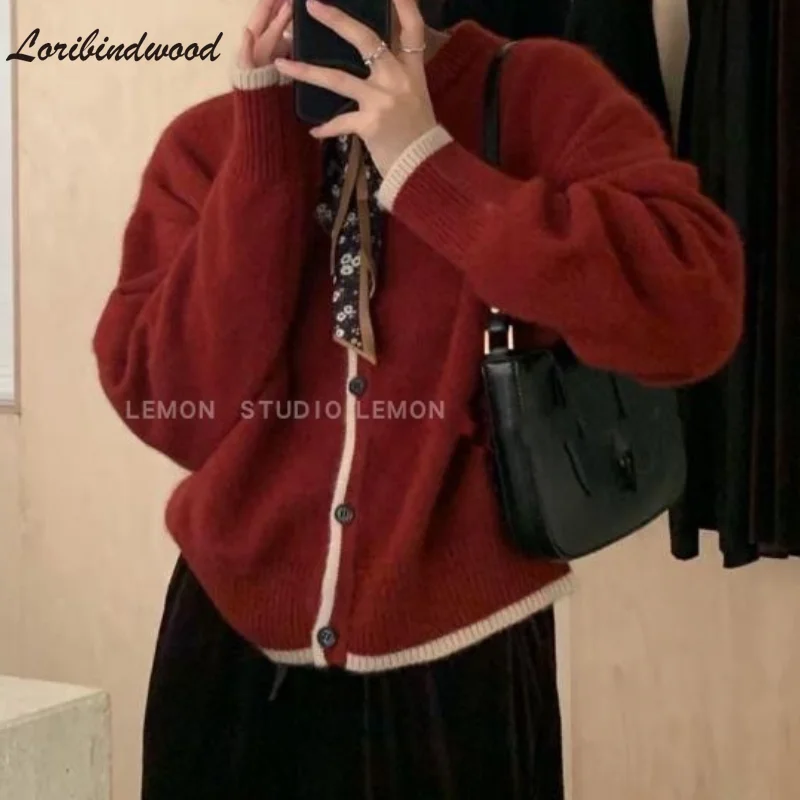 Loribindwood 2021 Lazy Style Silk Scarf Collar Soft Waxy Raccoon Velvet Wool Knitted Cardigan Loose Long-sleeved Jacket Women
Loribindwood 2021 Lazy Style Silk Scarf Collar Soft Waxy Raccoon Velvet Wool Knitted Cardigan Loose Long-sleeved Jacket Women