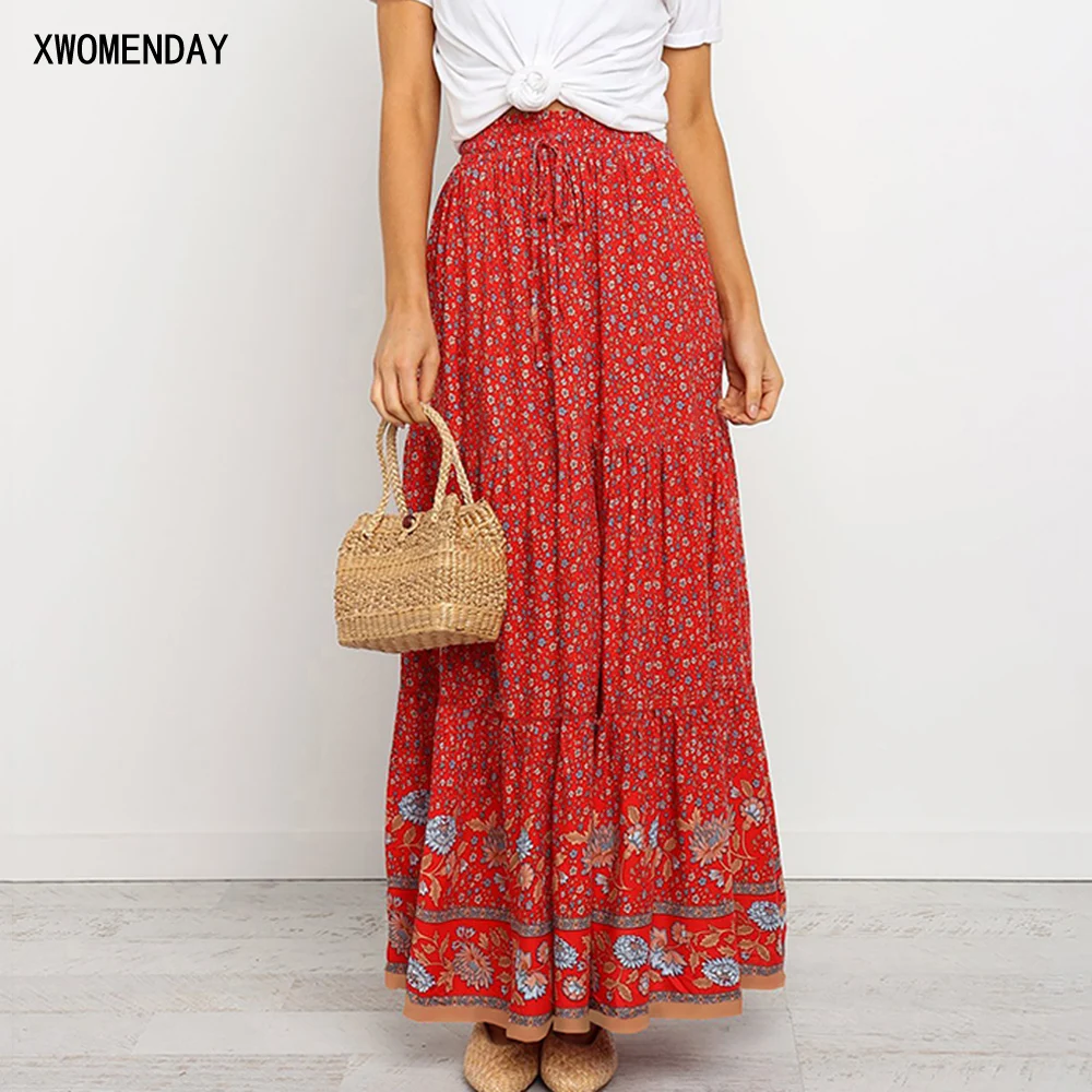 Long White Skirt High Waist Fashion Stitching Floral A Line Bohemian Boho Beach Ruched Skirts Womens 2021 Spring Summer Clothes
Long White Skirt High Waist Fashion Stitching Floral A Line Bohemian Boho Beach Ruched Skirts Womens 2021 Spring Summer Clothes