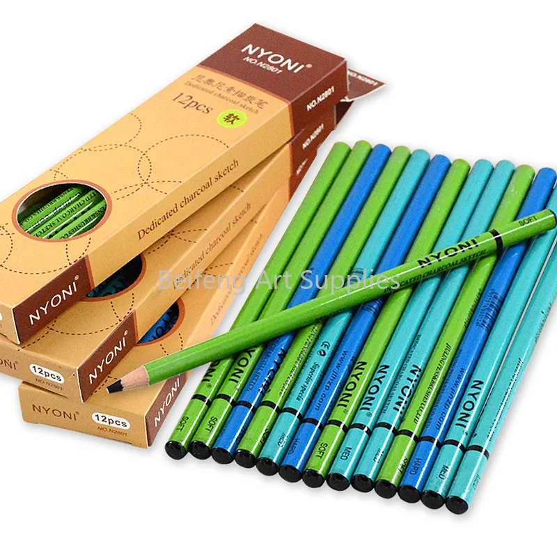 12 pcs Professional Sketching Charcoal Pencil N-2801 Drawing Carbon Pen Soft Medium Hard Manga Painting Supplies
12 pcs Professional Sketching Charcoal Pencil N-2801 Drawing Carbon Pen Soft Medium Hard Manga Painting Supplies