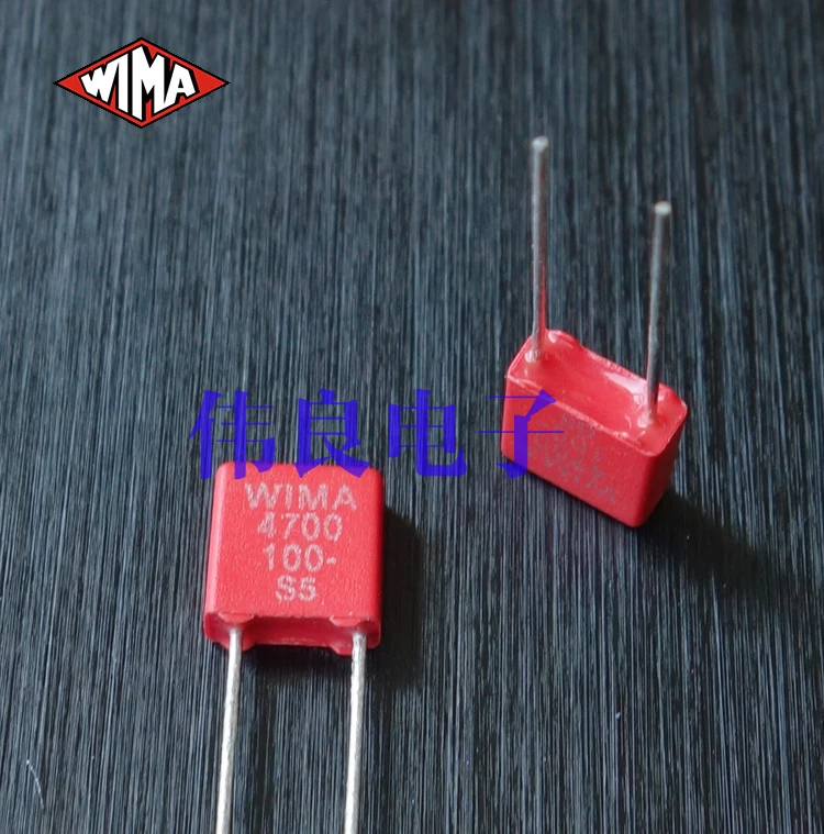 2 шт Бесплатная доставка WIMA 100V 4700pF 472 4N7 MKS2 Серия Тонкий пленочный конденсатор