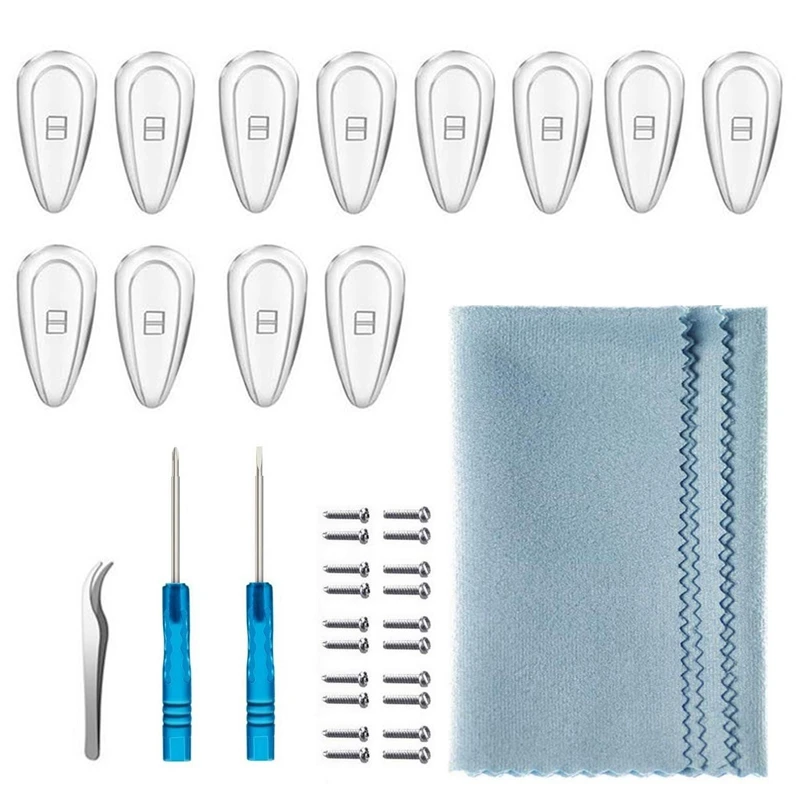 Soft Silicone Air Chamber Eyeglass Nose Pads,Eyeglass Repair Kit,5 Pairs of Screw-In Air Bag Glasses Nose Pad Set(Blue)
Soft Silicone Air Chamber Eyeglass Nose Pads,Eyeglass Repair Kit,5 Pairs of Screw-In Air Bag Glasses Nose Pad Set(Blue)