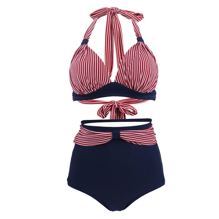 Wave Point High Waist Swimsuit Women's Strap Split Swimsuit Women's No Steel Ring Floral Bikini Bikini Vintage Vintage
Wave Point High Waist Swimsuit Women's Strap Split Swimsuit Women's No Steel Ring Floral Bikini Bikini Vintage Vintage