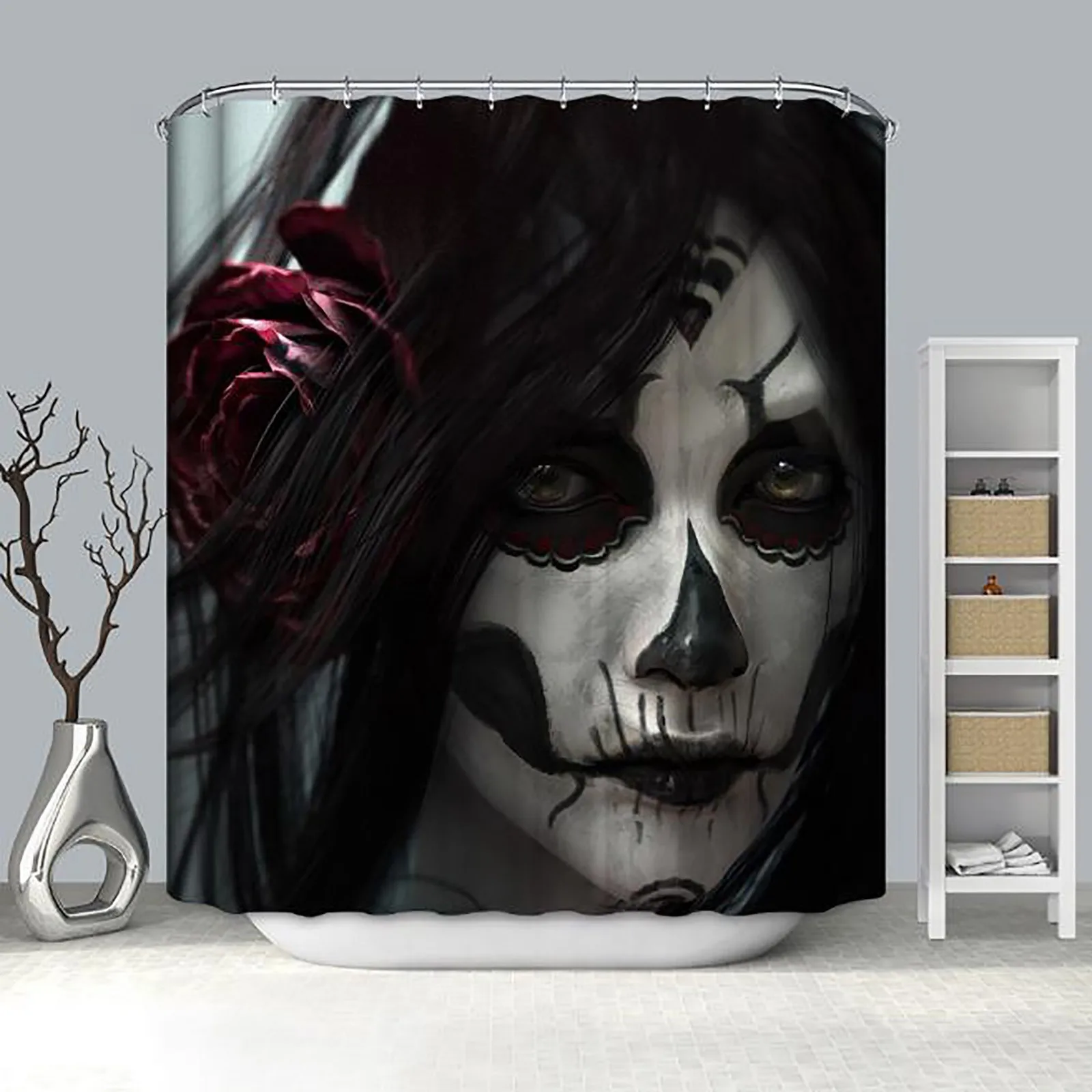 Happy Halloween Waterproof Polyester Fabric Shower Curtain, Bathroom Shower Curtain Holiday Atmosphere Halloween decorations
Happy Halloween Waterproof Polyester Fabric Shower Curtain, Bathroom Shower Curtain Holiday Atmosphere Halloween decorations