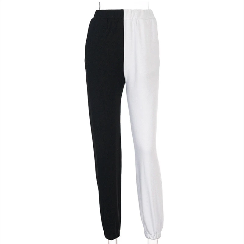 High Waist Black & White Patchwork Trousers Women Girls Casual Sporty Joggers Streetwear Fashional Hip Hop Style Gym Sweat Pants
High Waist Black & White Patchwork Trousers Women Girls Casual Sporty Joggers Streetwear Fashional Hip Hop Style Gym Sweat Pants