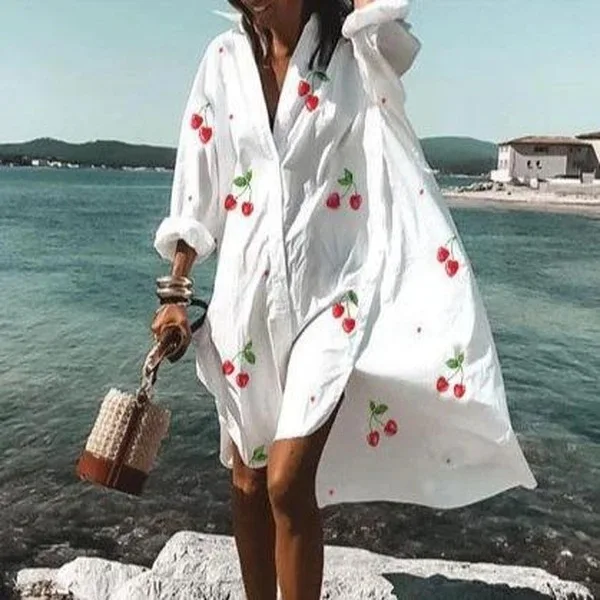 Summer Autumn Floral Print Bohemian Dress Casual Long Sleeve Loose Beach Femme Dress Vestidos 5XL Sexy Women V Neck Shirt Dress
Summer Autumn Floral Print Bohemian Dress Casual Long Sleeve Loose Beach Femme Dress Vestidos 5XL Sexy Women V Neck Shirt Dress