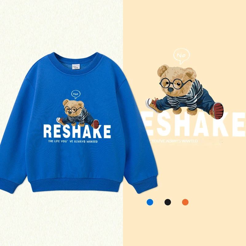 New Children's Sweatshirt Boys and Girls Cartoon Cute Bear Print Pullover Kid's Autumn and Winter Long-sleeved shirt
New Children's Sweatshirt Boys and Girls Cartoon Cute Bear Print Pullover Kid's Autumn and Winter Long-sleeved shirt